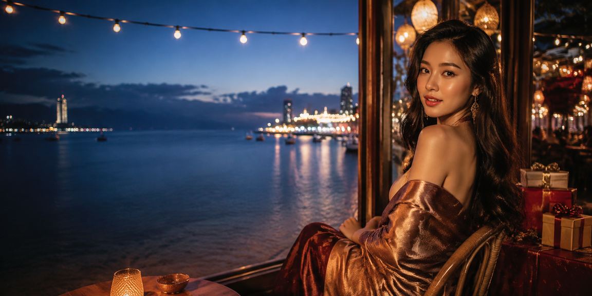 Người dùng Nha Trang ngồi cà phê theo dõi Live Casino Baccarat trên điện thoại buổi tối